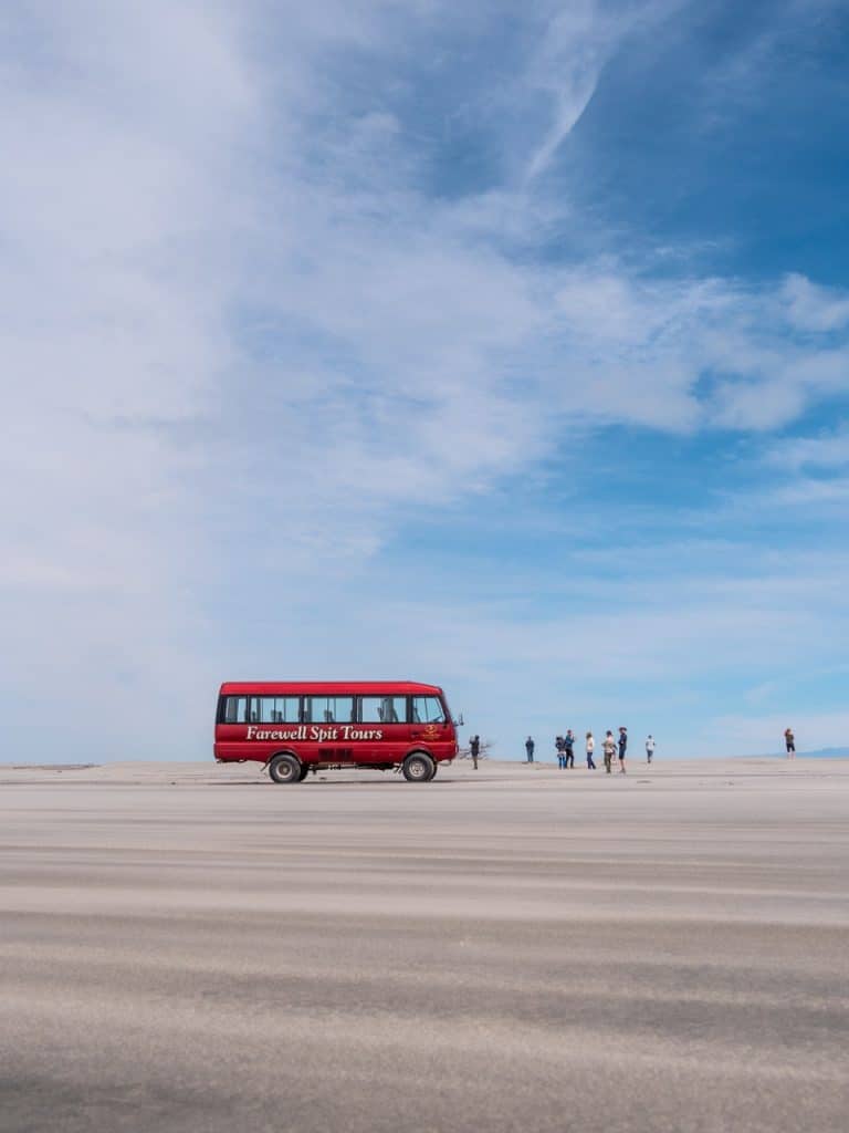 Coach on a beach